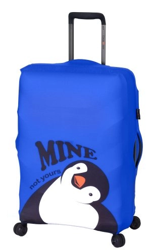 Чехол для чемодана среднего размера Eberhart Penguin Dark Blue EBH527-M купить цена 2040.00 ₽