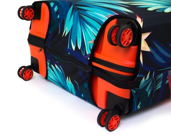 Чехол для чемодана большого размера Eberhart Blue Flower EBHP06-L купить цена 3000.00 ₽